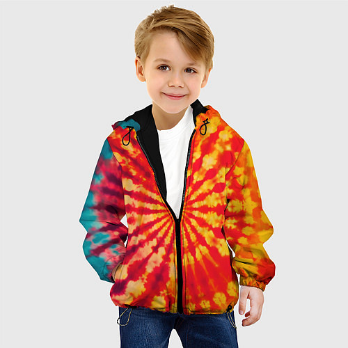 Детская куртка Тай дай солнце / 3D-Черный – фото 4