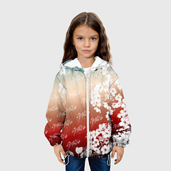 Куртка с капюшоном детская Stray Kids flowers, цвет: 3D-белый — фото 2