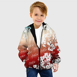 Куртка с капюшоном детская Stray Kids flowers, цвет: 3D-черный — фото 2