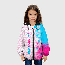 Куртка с капюшоном детская Dead Space neon gradient style: по-вертикали, цвет: 3D-черный — фото 2