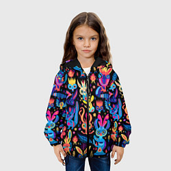 Куртка с капюшоном детская Космические монстрики, цвет: 3D-черный — фото 2