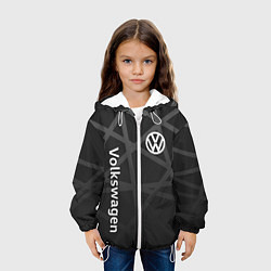 Куртка с капюшоном детская Volkswagen - classic black, цвет: 3D-белый — фото 2