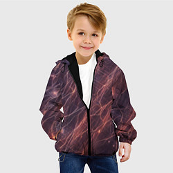 Куртка с капюшоном детская Молнии киберпанк, цвет: 3D-черный — фото 2