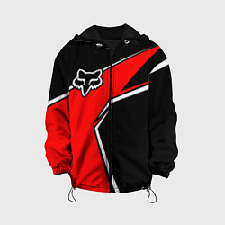 Куртка с капюшоном детская Fox мотокросс - красный, цвет: 3D-черный