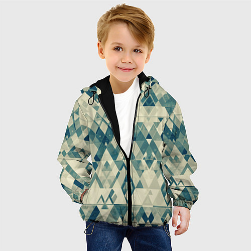 Детская куртка Абстракция светло-зеленый / 3D-Черный – фото 4