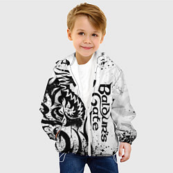 Куртка с капюшоном детская Балдурс гейт 3 - дракон, цвет: 3D-белый — фото 2