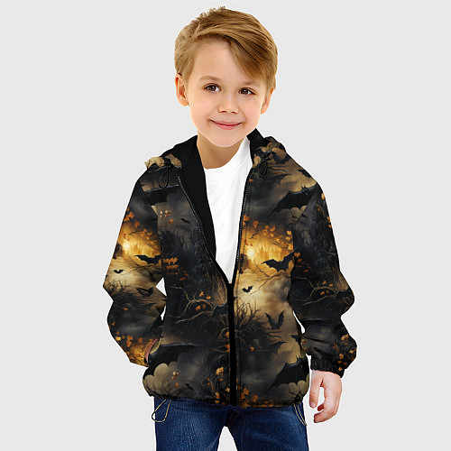 Детская куртка Ночная мышь / 3D-Черный – фото 4