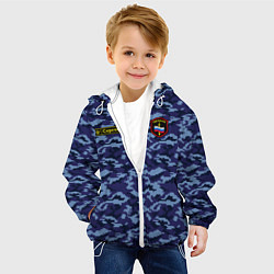 Куртка с капюшоном детская Камуфляж охрана - Сергей, цвет: 3D-белый — фото 2