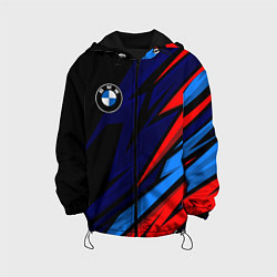 Куртка с капюшоном детская BMW - m colors and black, цвет: 3D-черный