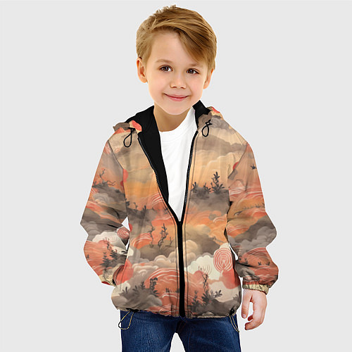 Детская куртка Japen pattern / 3D-Черный – фото 4