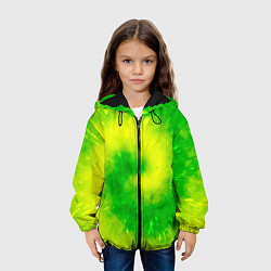 Куртка с капюшоном детская Тай-дай Солнечный луч, цвет: 3D-черный — фото 2