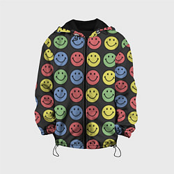 Куртка с капюшоном детская Smiley, цвет: 3D-черный