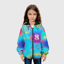 Куртка с капюшоном детская New York Yankees - baseball team - logo, цвет: 3D-черный — фото 2