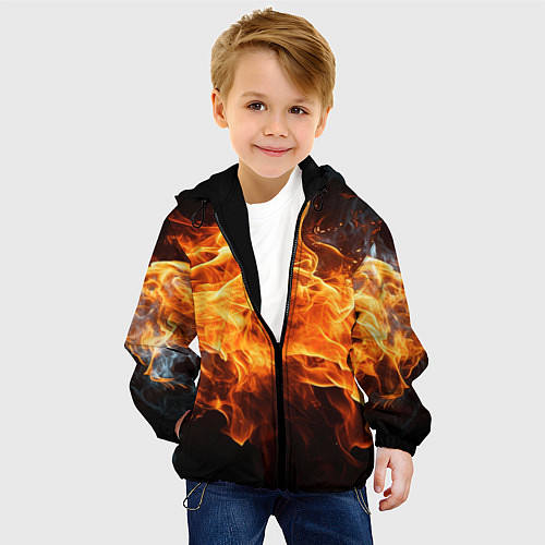 Детская куртка Black fire style / 3D-Черный – фото 4