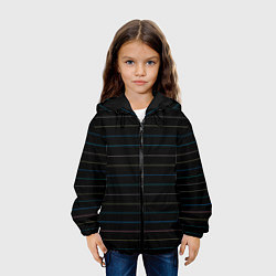 Куртка с капюшоном детская Разноцветные полосы на чёрном, цвет: 3D-черный — фото 2