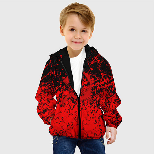 Детская куртка Ссср в красках серп и молот / 3D-Черный – фото 4