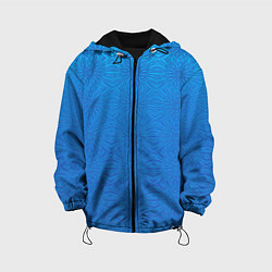 Куртка с капюшоном детская Переливающаяся абстракция голубой, цвет: 3D-черный