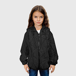 Куртка с капюшоном детская Паутина на чёрном, цвет: 3D-черный — фото 2
