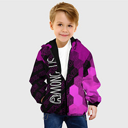 Куртка с капюшоном детская Among Us pro gaming: по-вертикали, цвет: 3D-черный — фото 2