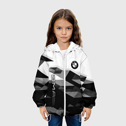Куртка с капюшоном детская Bmw sport geometry, цвет: 3D-белый — фото 2