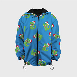 Куртка с капюшоном детская Новогодний дракончик, цвет: 3D-черный