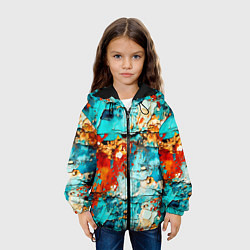 Куртка с капюшоном детская Голубая ржавчина, цвет: 3D-черный — фото 2