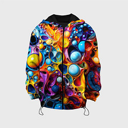 Куртка с капюшоном детская Космическая фантазия, цвет: 3D-черный