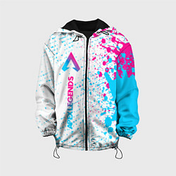 Детская куртка Apex Legends neon gradient style по-вертикали