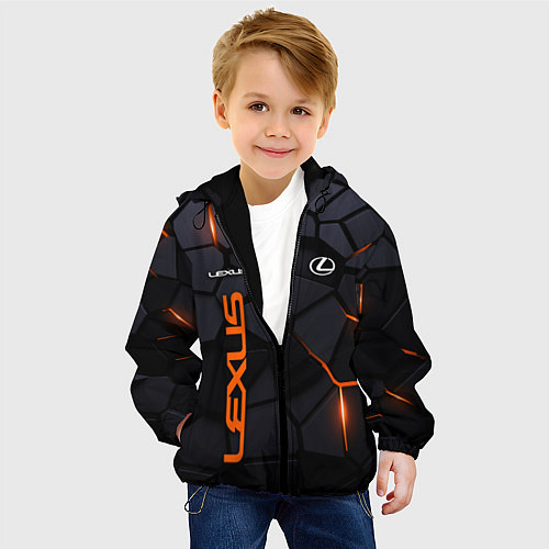 Детская куртка Lexus - плиты с эффектом свечения / 3D-Черный – фото 4