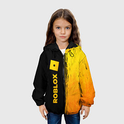 Куртка с капюшоном детская Roblox - gold gradient по-вертикали, цвет: 3D-черный — фото 2