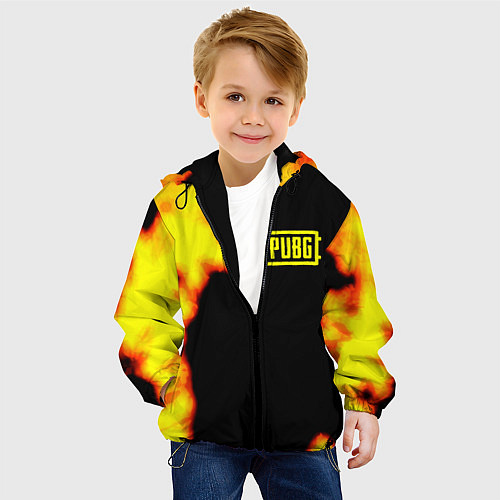 Детская куртка PlayerUnknowns Battlegrounds fire / 3D-Черный – фото 4