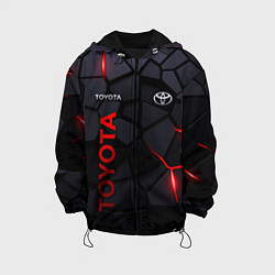 Куртка с капюшоном детская Toyota - плиты с эффектом свечения, цвет: 3D-черный