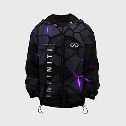 Куртка с капюшоном детская Infiniti - плиты с эффектом свечения, цвет: 3D-черный