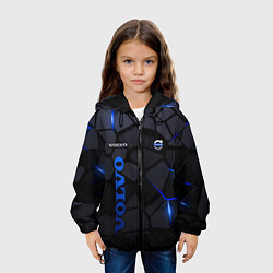 Куртка с капюшоном детская Volvo - плиты с эффектом свечения, цвет: 3D-черный — фото 2