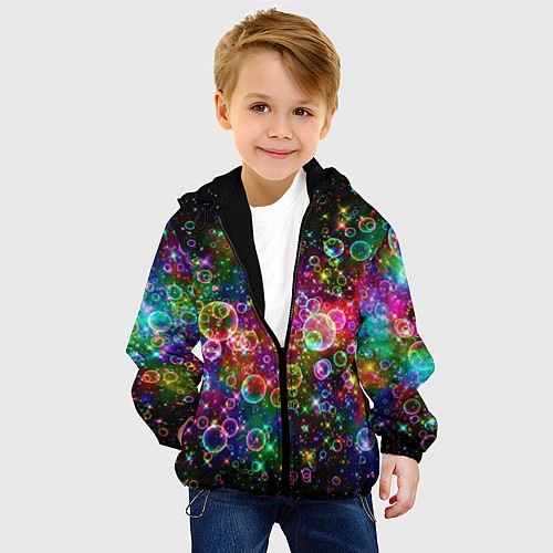 Детская куртка Мыльные пузырики / 3D-Черный – фото 4
