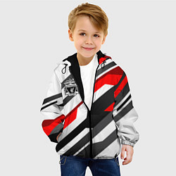 Куртка с капюшоном детская Ливерпуль - абстракция, цвет: 3D-черный — фото 2