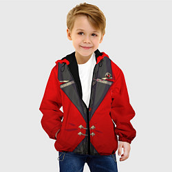 Куртка с капюшоном детская Алый фрак, цвет: 3D-черный — фото 2