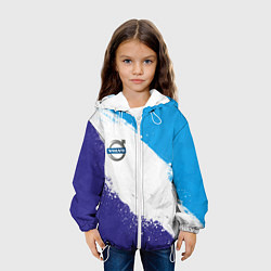 Куртка с капюшоном детская Вольво - триколор, цвет: 3D-белый — фото 2