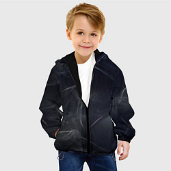 Куртка с капюшоном детская Серый дым и тьма, цвет: 3D-черный — фото 2