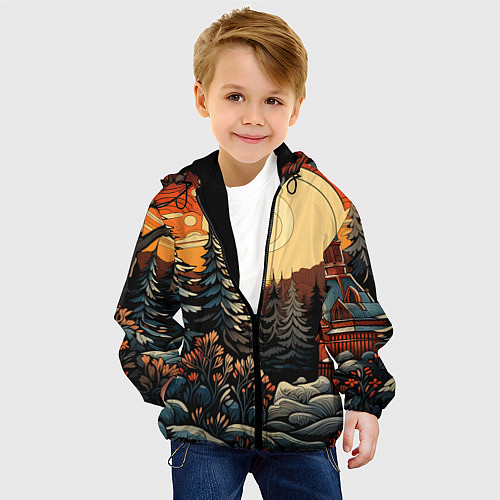 Детская куртка Волшебная роспись / 3D-Черный – фото 4