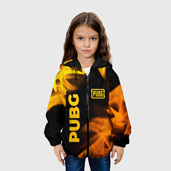 Куртка с капюшоном детская PUBG - gold fire gradient, цвет: 3D-черный — фото 2