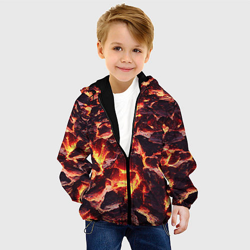 Детская куртка Бурлящая лава / 3D-Черный – фото 4