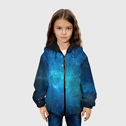 Куртка с капюшоном детская Голубой космос, цвет: 3D-черный — фото 2
