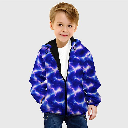 Детская куртка Разряд молний текстура / 3D-Черный – фото 4