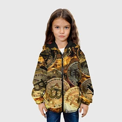 Куртка с капюшоном детская Золото цифровой эры, цвет: 3D-черный — фото 2