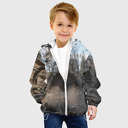 Куртка с капюшоном детская STALKER 2 тоннель, цвет: 3D-белый — фото 2