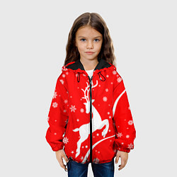 Куртка с капюшоном детская Christmas deer, цвет: 3D-черный — фото 2