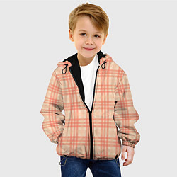 Куртка с капюшоном детская Шотландский персиковый, цвет: 3D-черный — фото 2