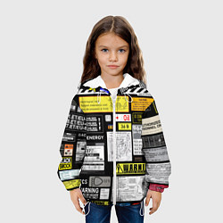Куртка с капюшоном детская Инженерные знаки, цвет: 3D-белый — фото 2