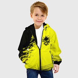 Куртка с капюшоном детская Cyberpunk 2077 краски на чёрном, цвет: 3D-черный — фото 2